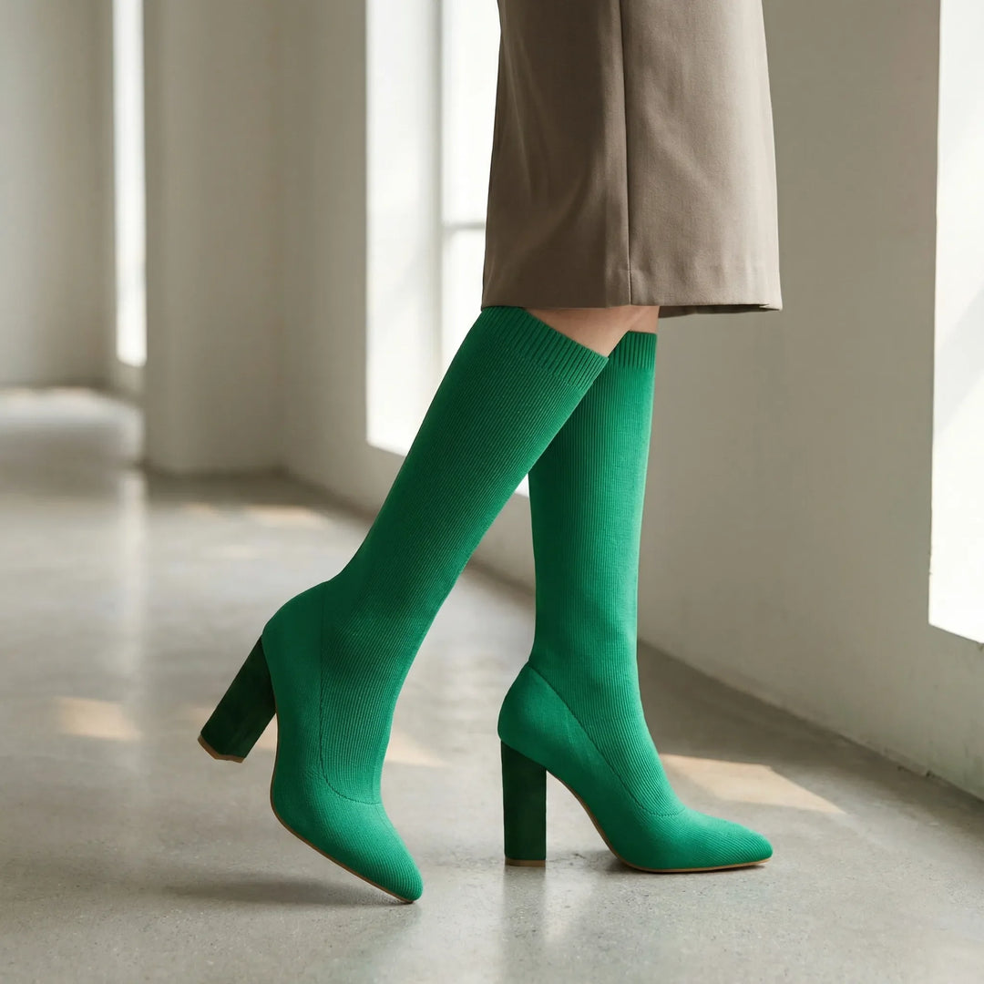 Kneelara - Knee-High Stretch Slip-On Boot