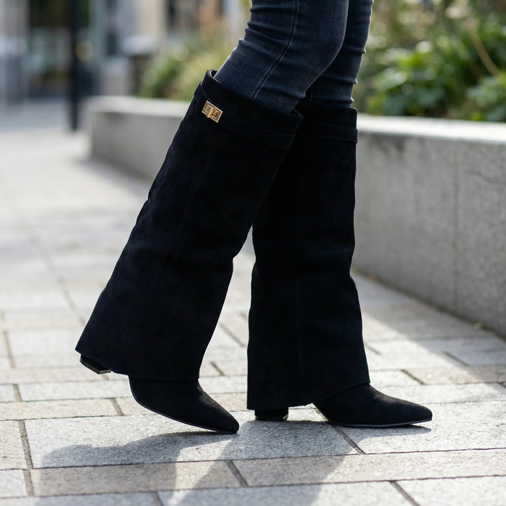 Kneelix - Knee-High Block Heel Boot
