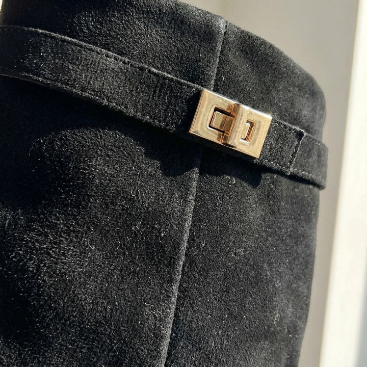 Kneelix - Knee-High Block Heel Boot