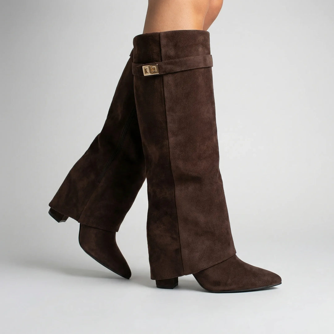 Kneelix - Knee-High Block Heel Boot