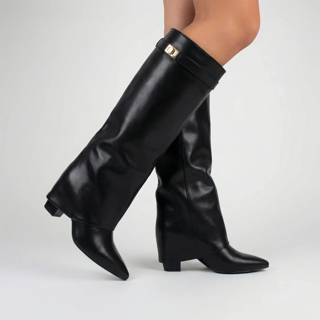 Kneelix - Knee-High Block Heel Boot