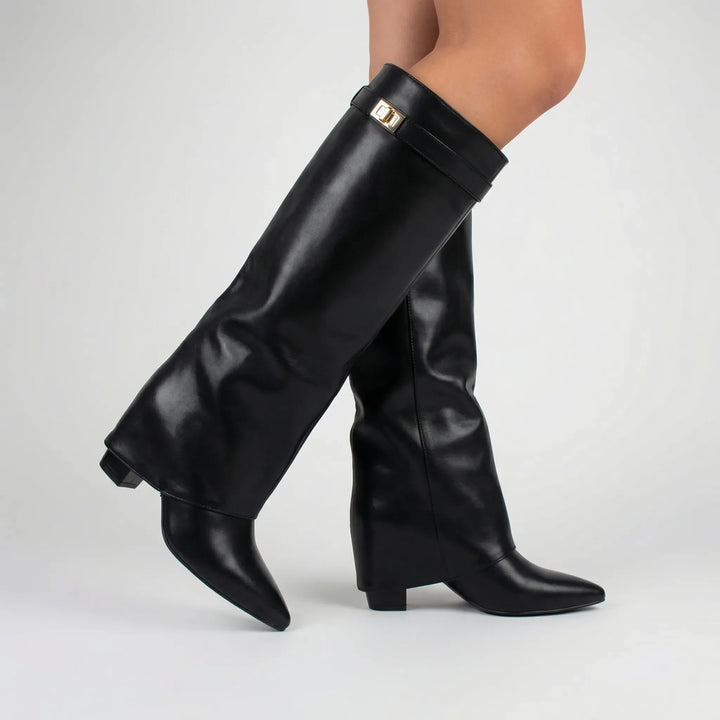 Kneelix - Knee-High Block Heel Boot