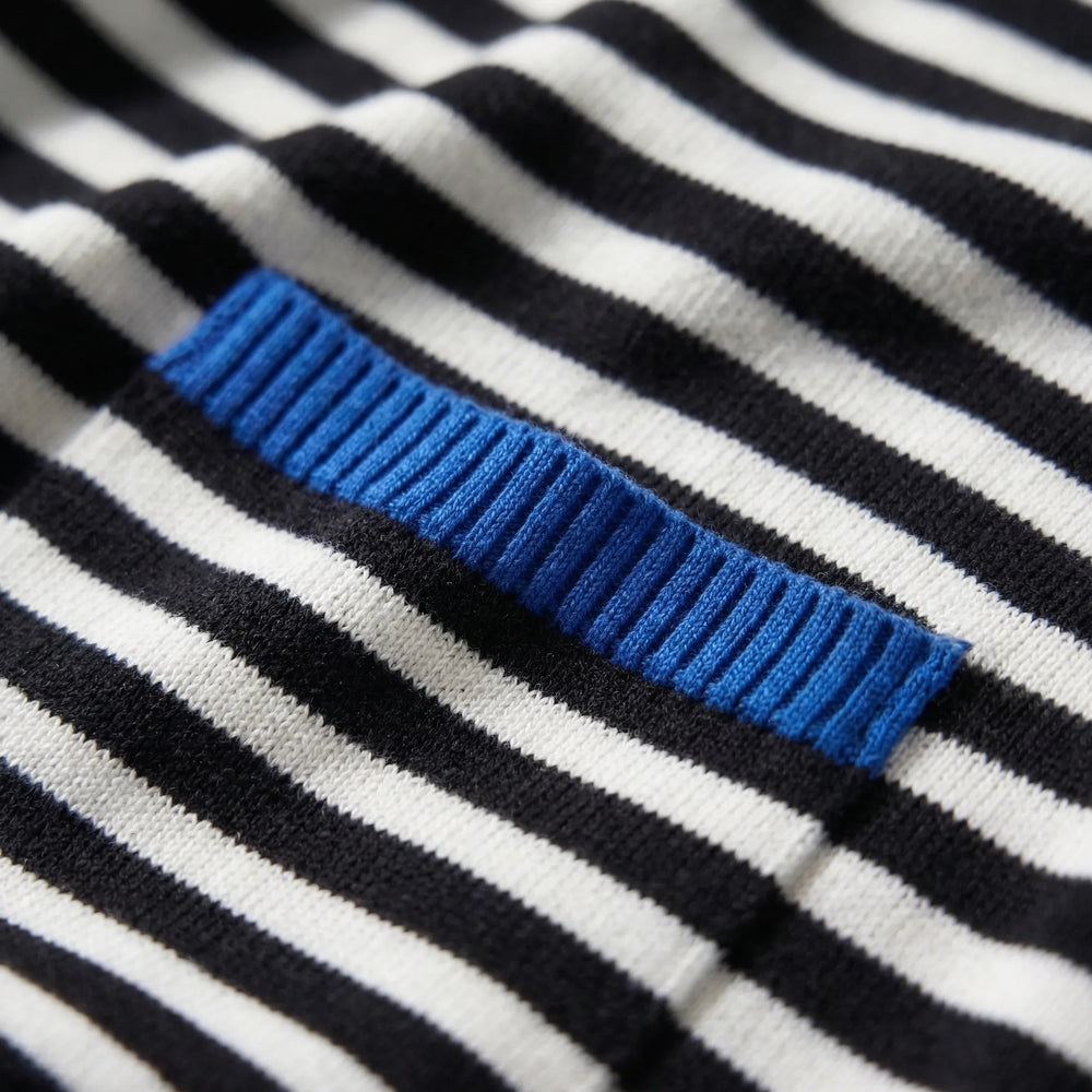 Knitelle - Loose Fit Striped Knit Pullover