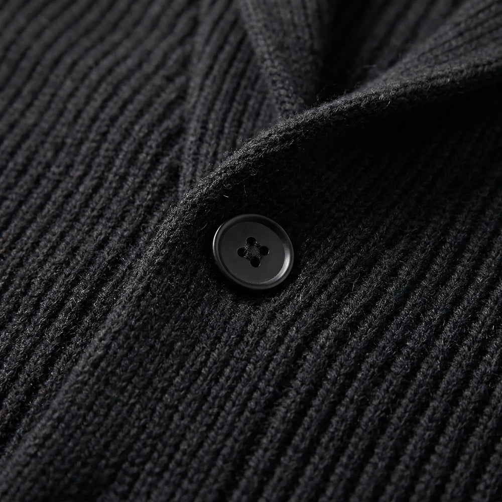 Knitoro - Shawl Collar Button-Front Knit Cardigan