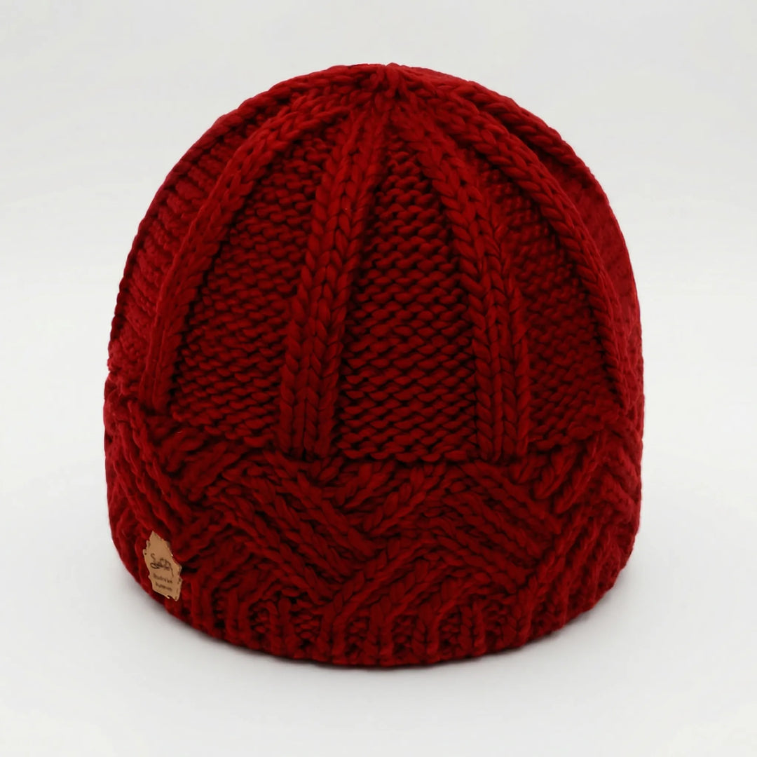 Knitova - Ribbed Knit Fold-Over Cuff Beanie