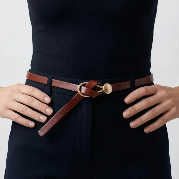 Knotura - Slim Knotted Bow Waist Belt