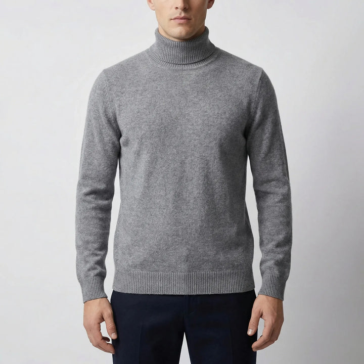 Kolvern - Fold-Over Turtleneck Knit Sweater