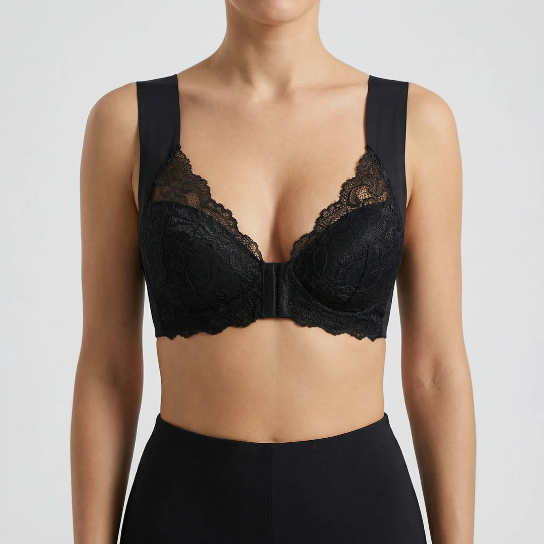 Laceva - Wireless Front-Closure Lace Bra Set