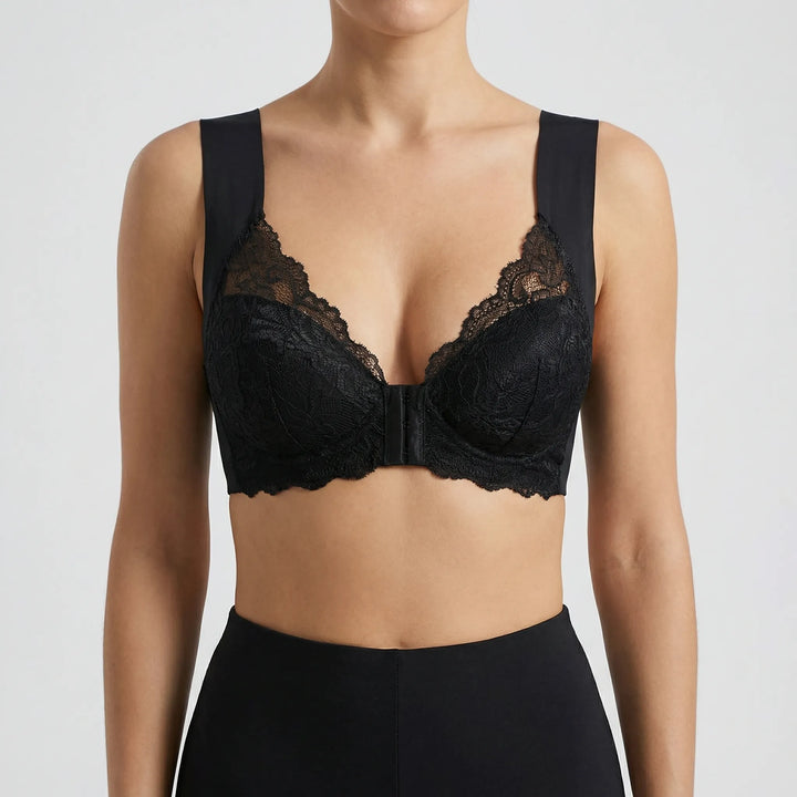 Laceva - Wireless Front-Closure Lace Bra Set
