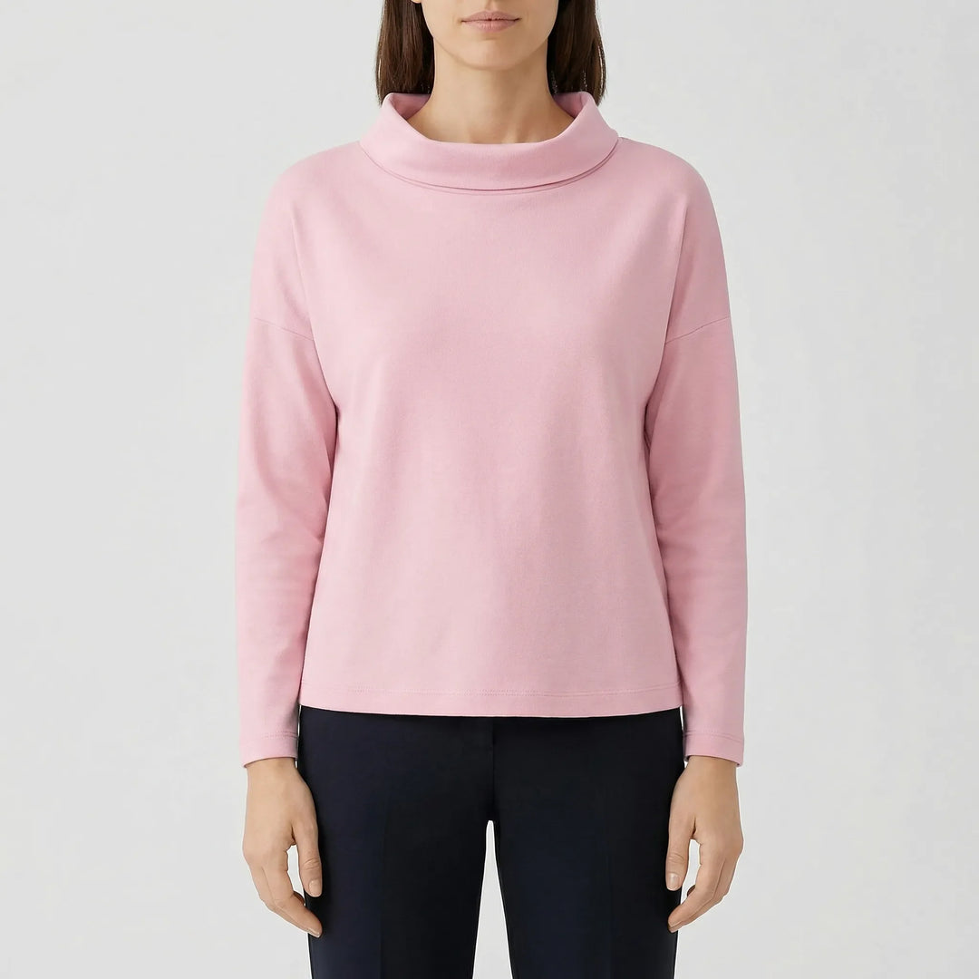 Lapelux - Half Turtleneck Relaxed Fit Top