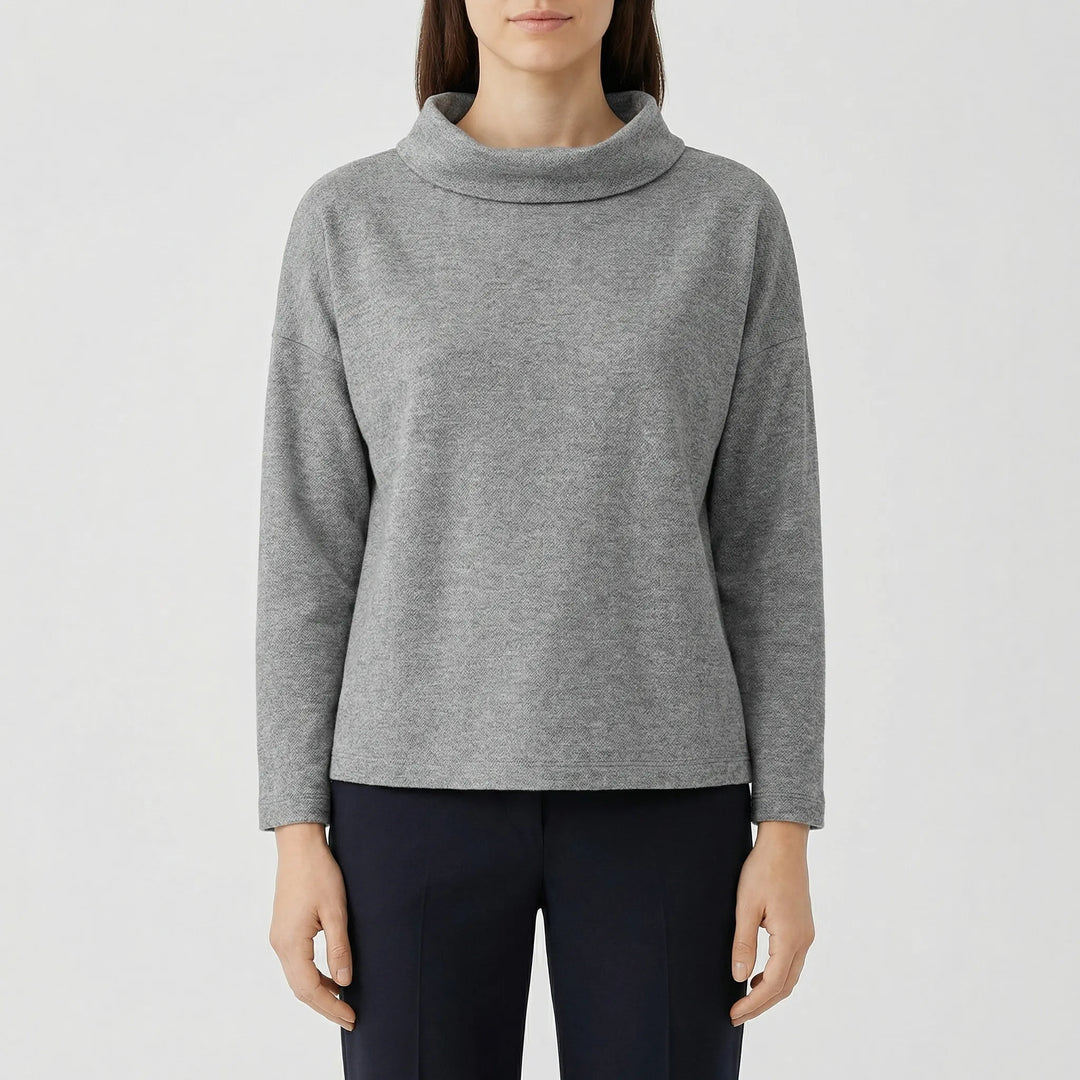 Lapelux - Half Turtleneck Relaxed Fit Top