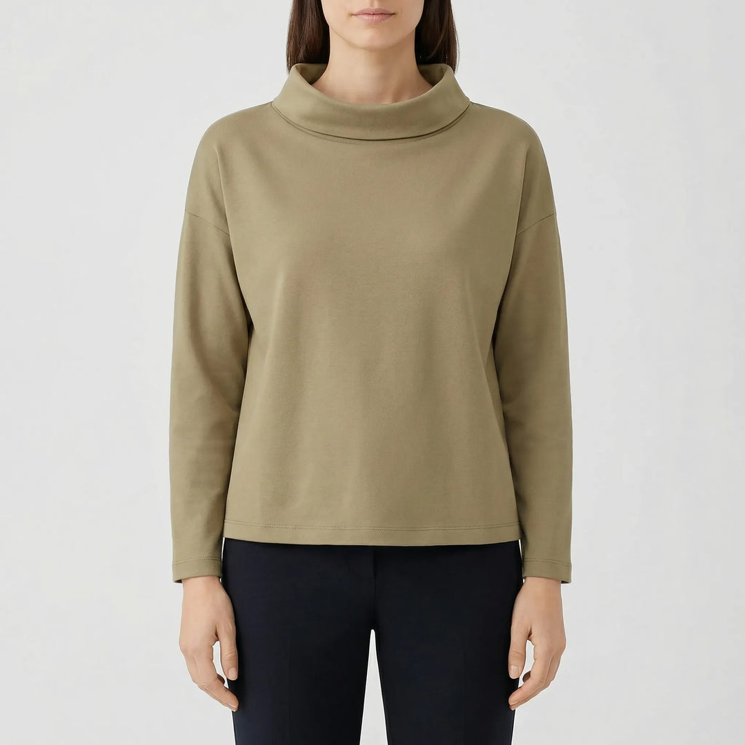 Lapelux - Half Turtleneck Relaxed Fit Top
