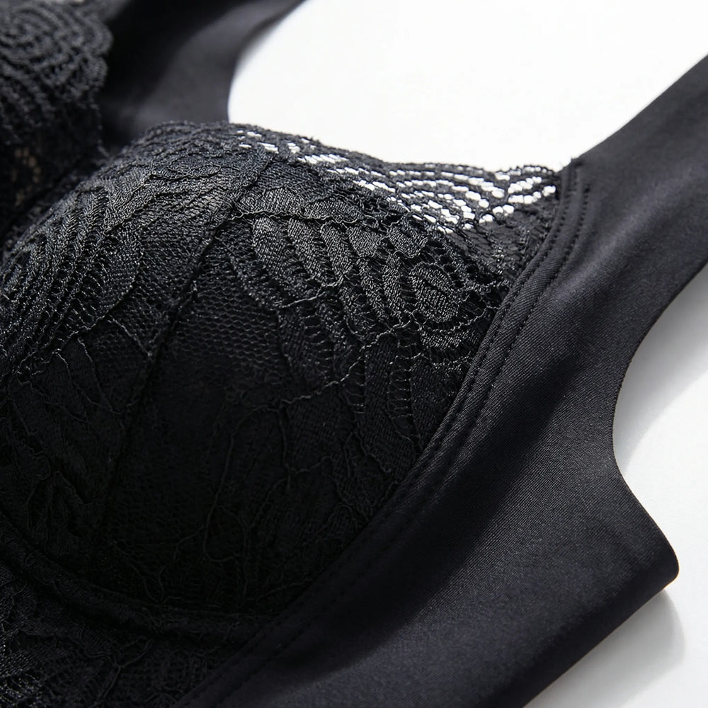 Liftara - Wire-Free Push-Up Bra With Lace Detail