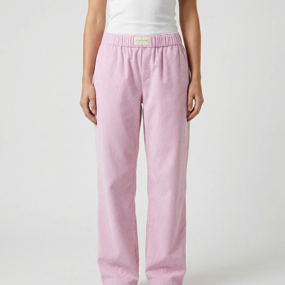 Lounvara - Relaxed Fit Elastic Waist Lounge Pants
