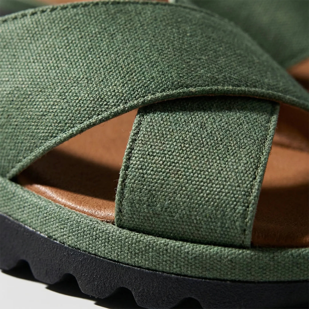Lumastep - Cross-Strap Platform Slide Sandal