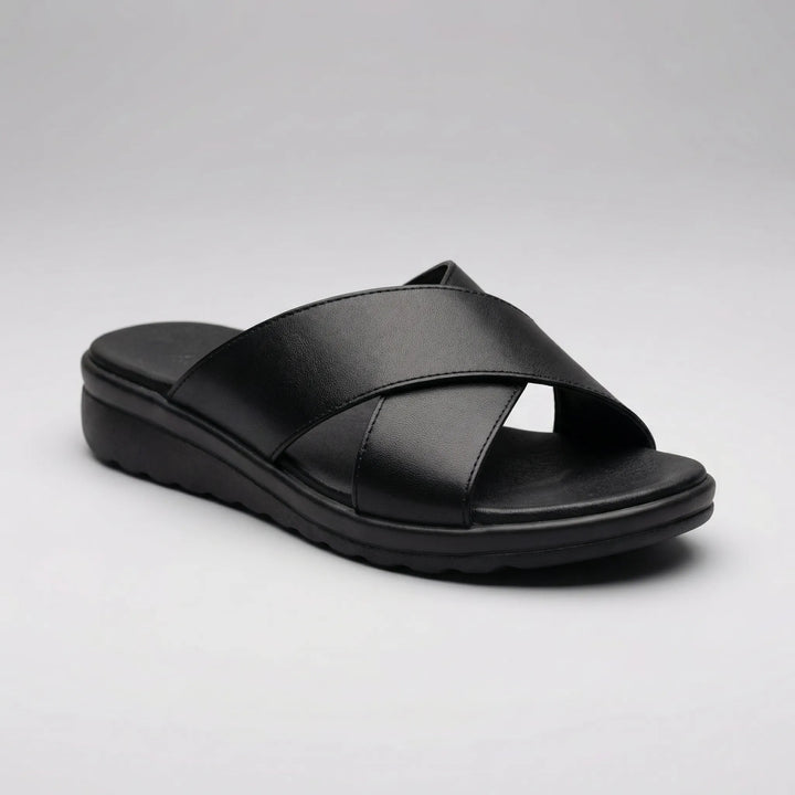 Lumastep - Cross-Strap Platform Slide Sandal