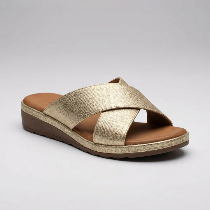 Lumastep - Cross-Strap Platform Slide Sandal