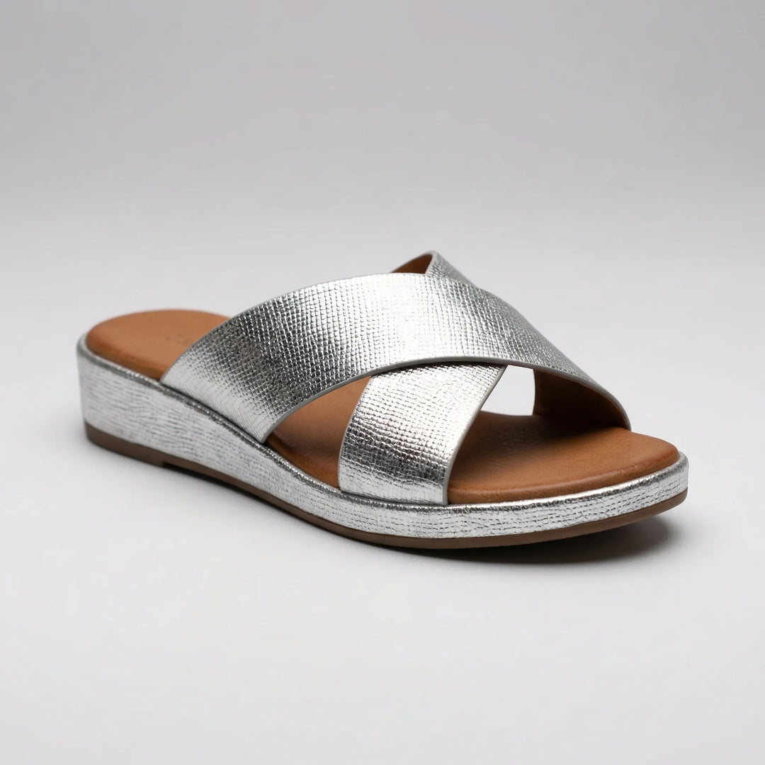 Lumastep - Cross-Strap Platform Slide Sandal