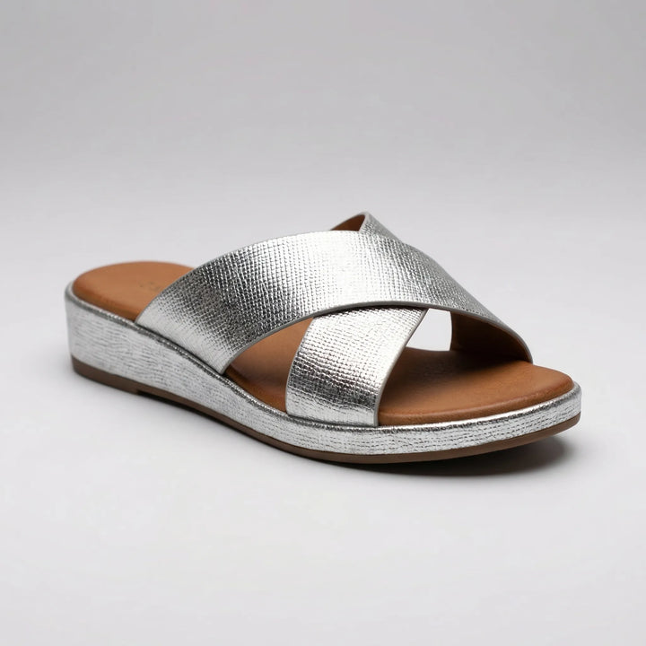 Lumastep - Cross-Strap Platform Slide Sandal