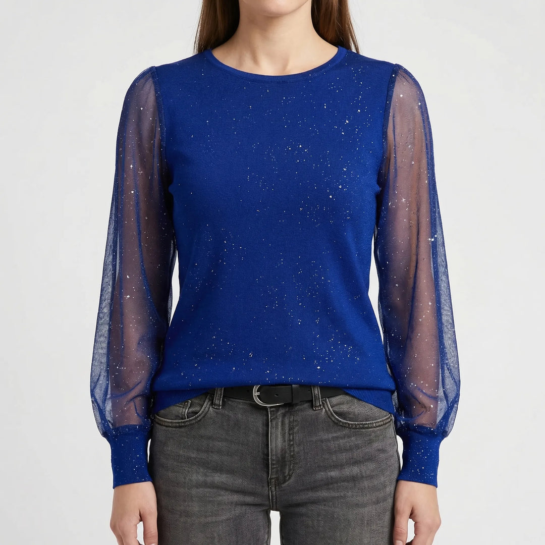 Lumesca - Sheer Sleeve Sparkle Blouse