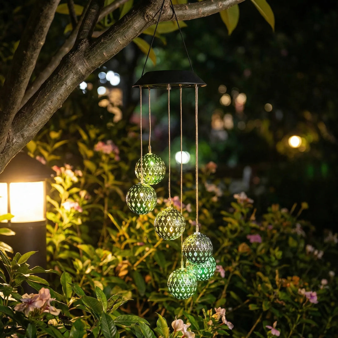 Lumiorb - Solar-Powered Color-Changing Orb Wind Chime