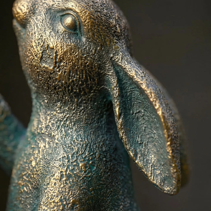 Lumiveil - Standing Rabbit Statue With Lantern