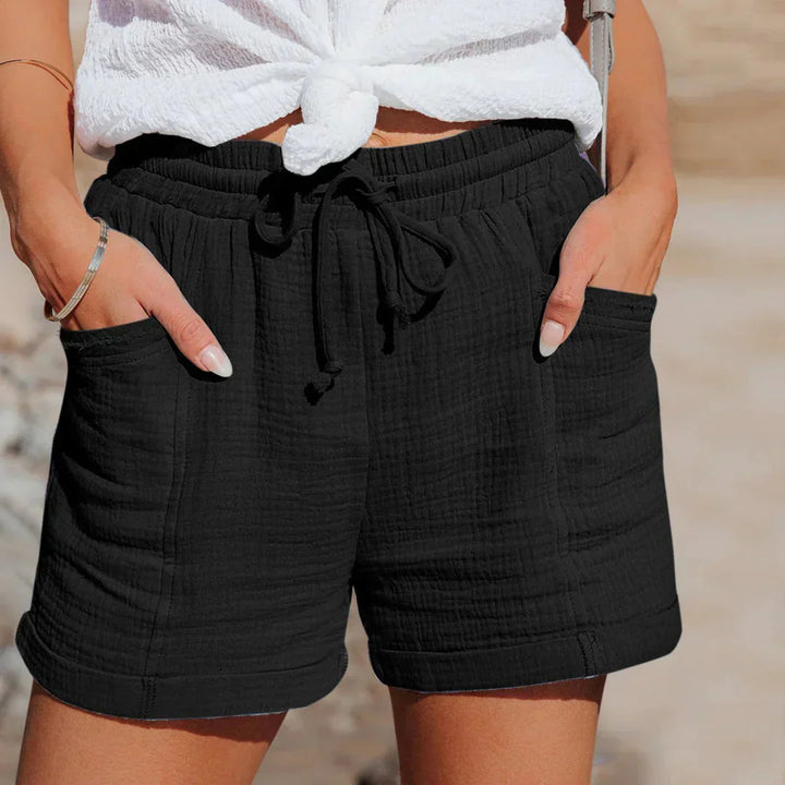Dragskoavslappnade shorts för kvinnor