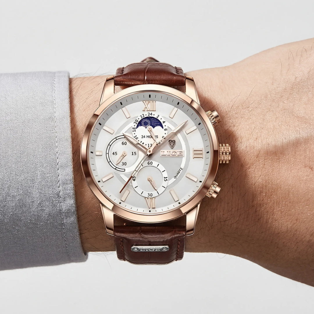 Luxivance - Analog Quartz Chronograph Dress Watch
