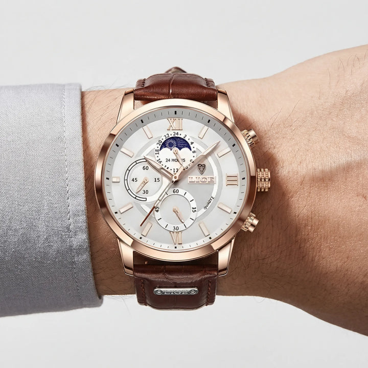 Luxivance - Analog Quartz Chronograph Dress Watch