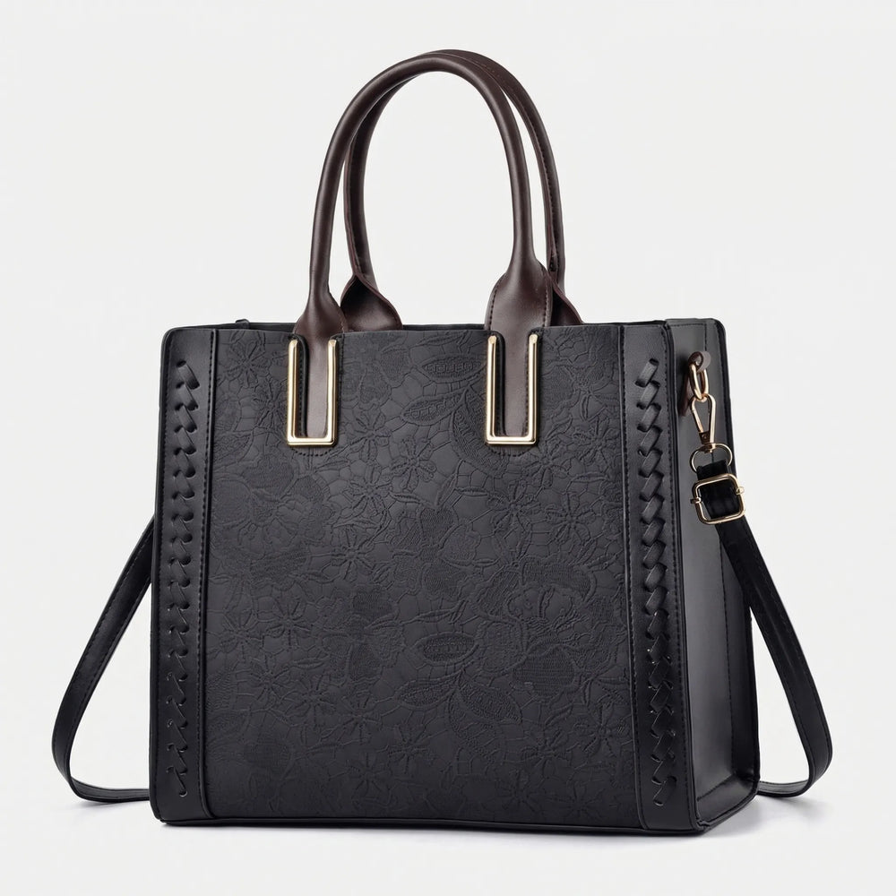 Luxorra - Structured Tote With Embossed Floral Detail