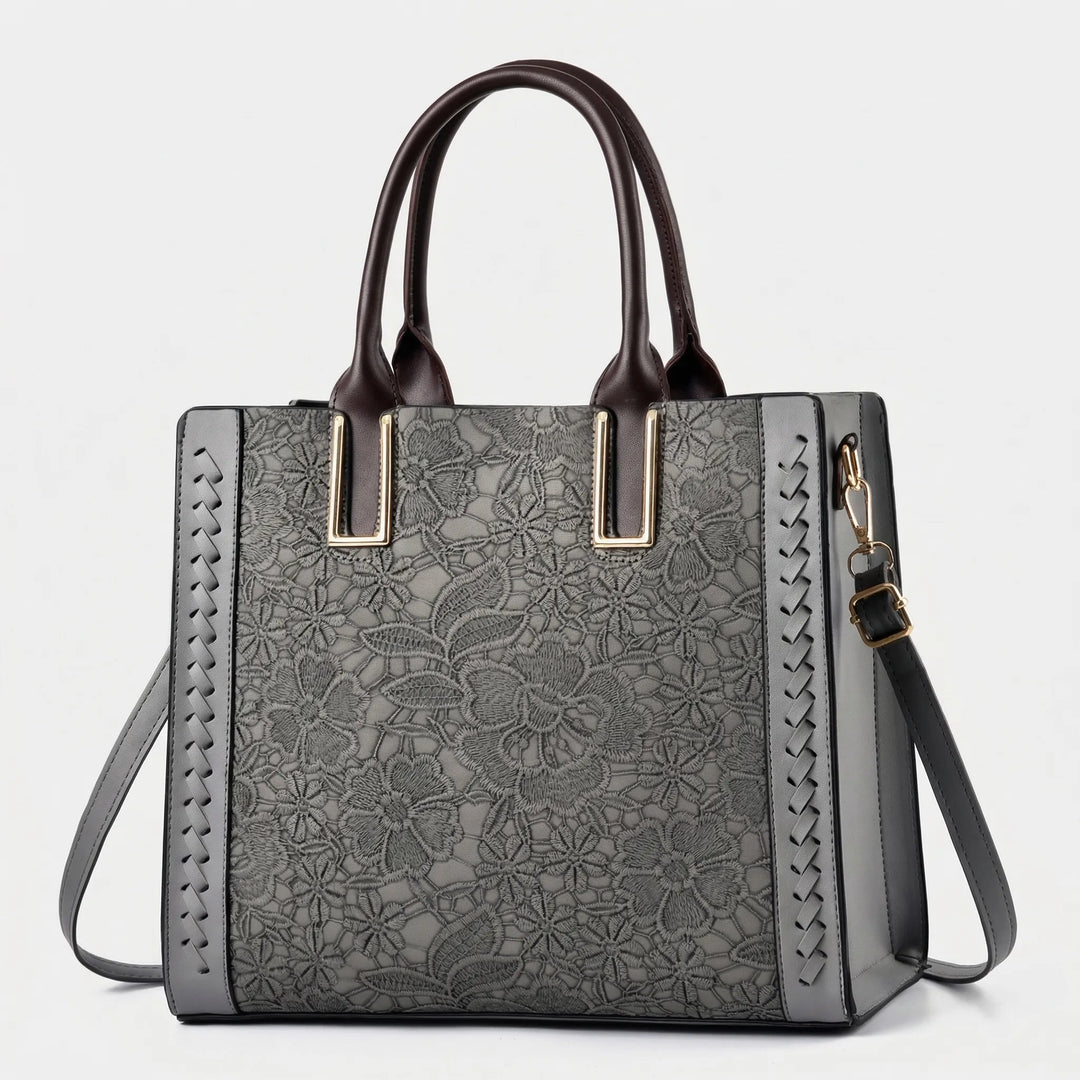 Luxorra - Structured Tote With Embossed Floral Detail