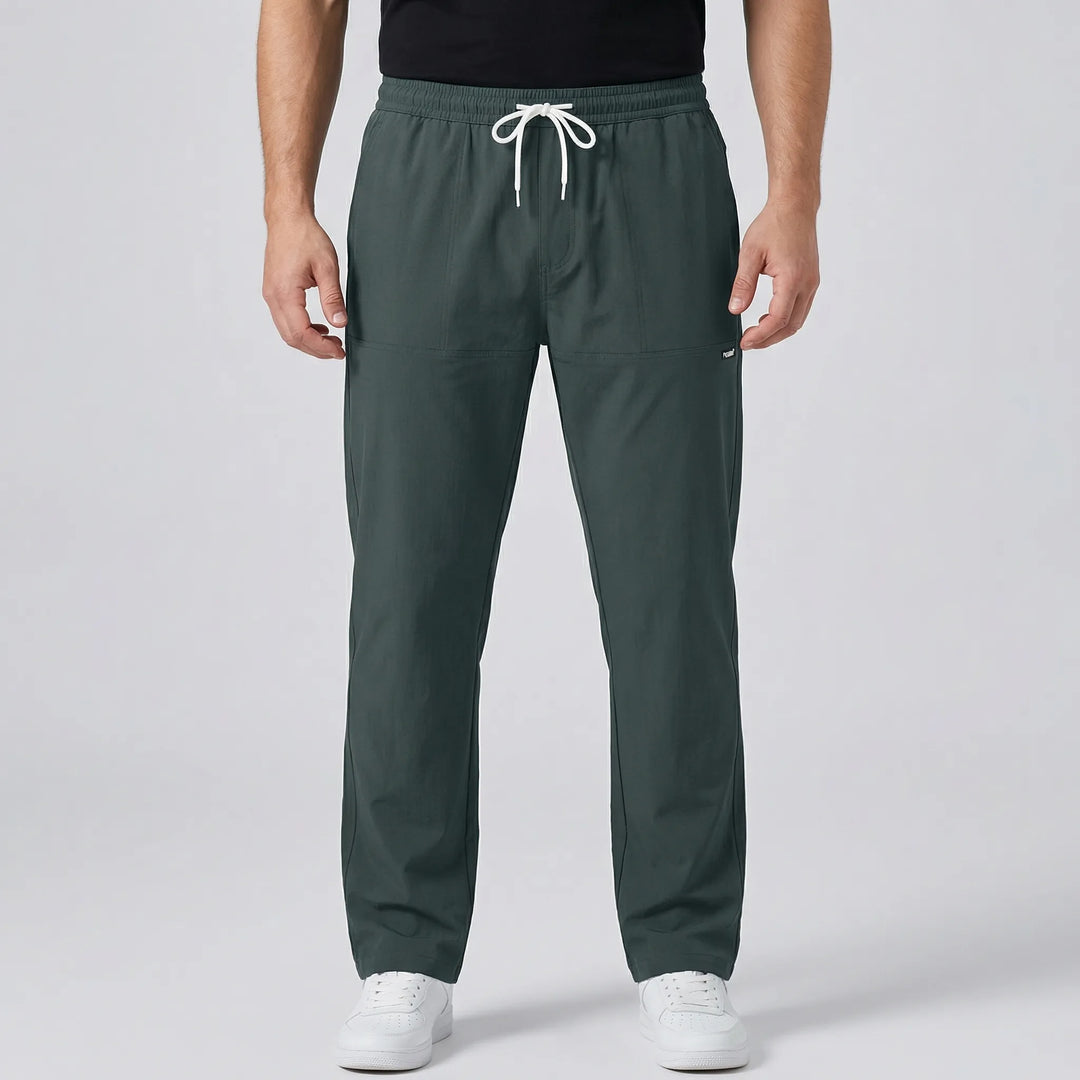 Luxtrend - Straight-Leg Elastic Waist Trousers