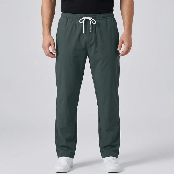 Luxtrend - Straight-Leg Elastic Waist Trousers