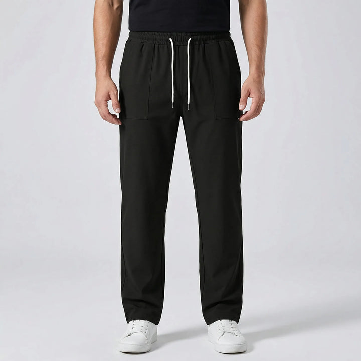 Luxtrend - Straight-Leg Elastic Waist Trousers