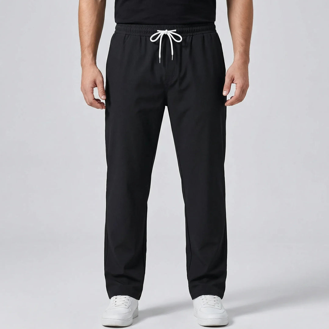 Luxtrend - Straight-Leg Elastic Waist Trousers