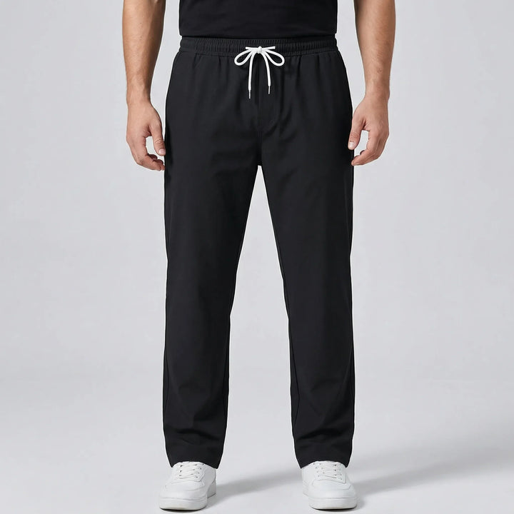 Luxtrend - Straight-Leg Elastic Waist Trousers