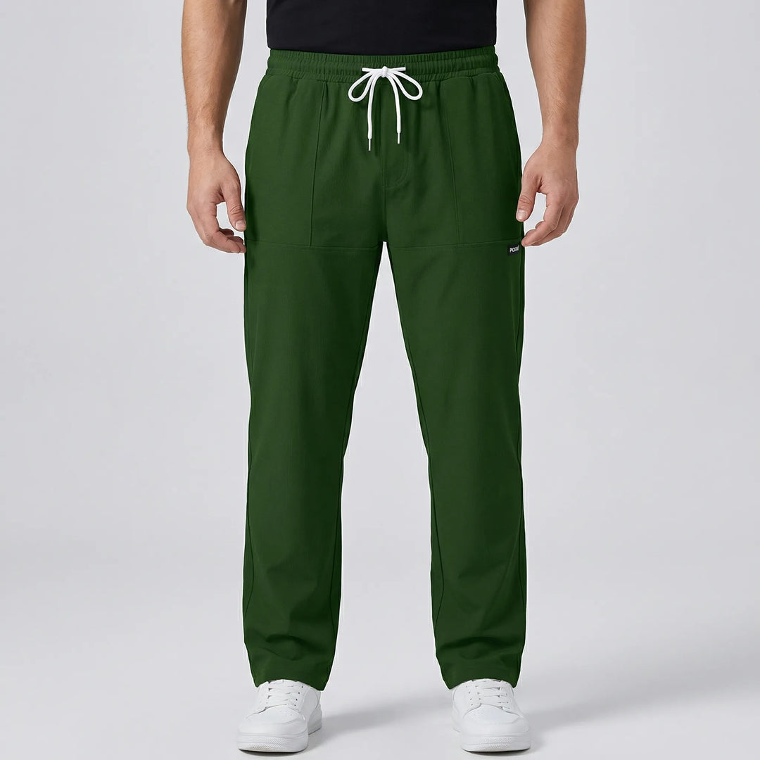 Luxtrend - Straight-Leg Elastic Waist Trousers
