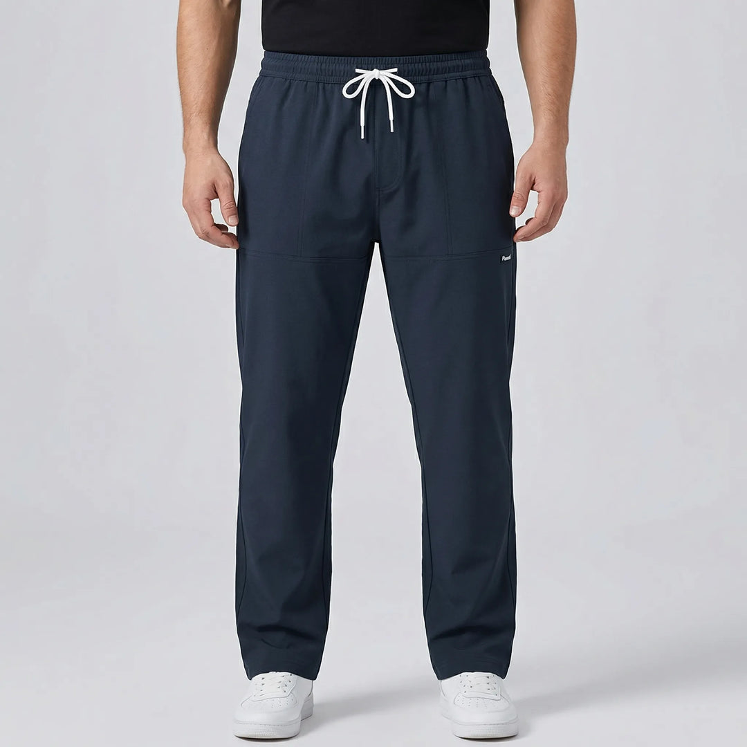 Luxtrend - Straight-Leg Elastic Waist Trousers