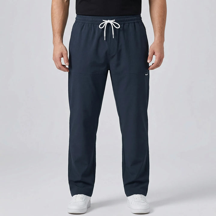 Luxtrend - Straight-Leg Elastic Waist Trousers