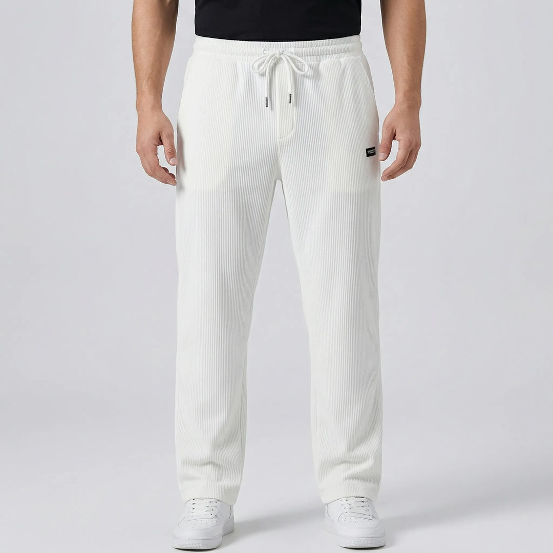 Luxtrend - Straight-Leg Elastic Waist Trousers