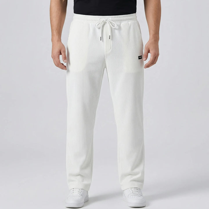 Luxtrend - Straight-Leg Elastic Waist Trousers