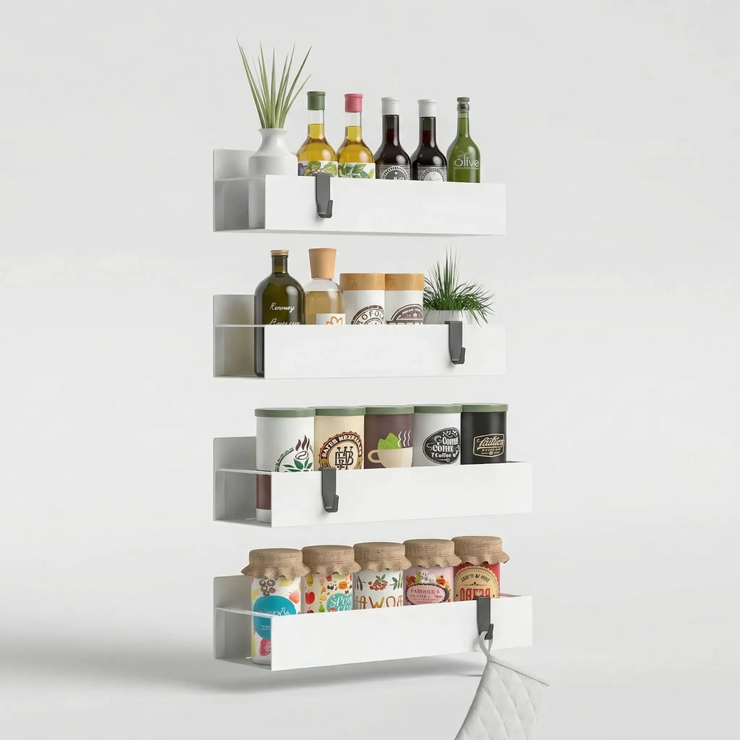 Magneshelf - Magnetic Wall-Mount Spice Rack Set