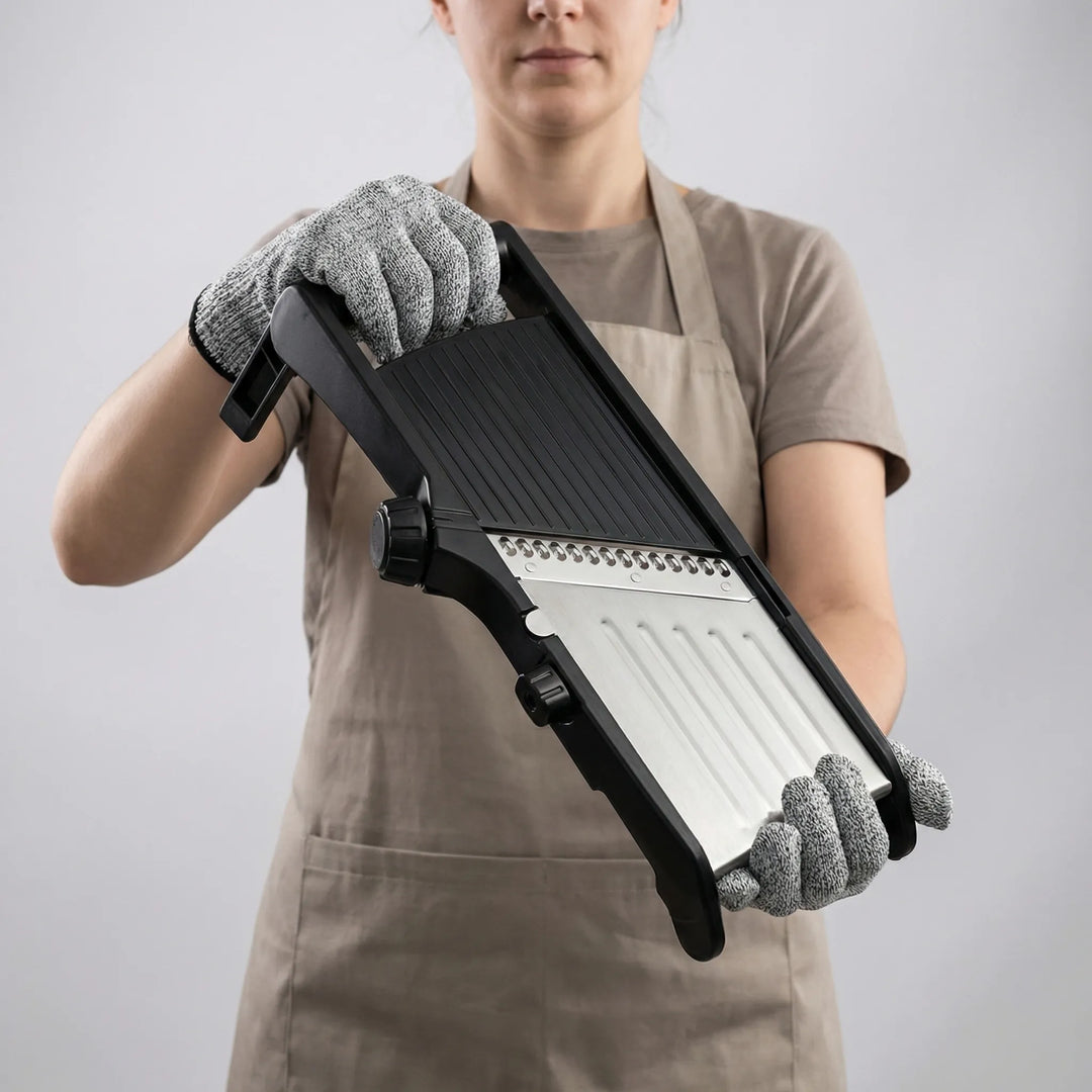 Mandrivo - Adjustable Mandoline Slicer With Safety Gloves