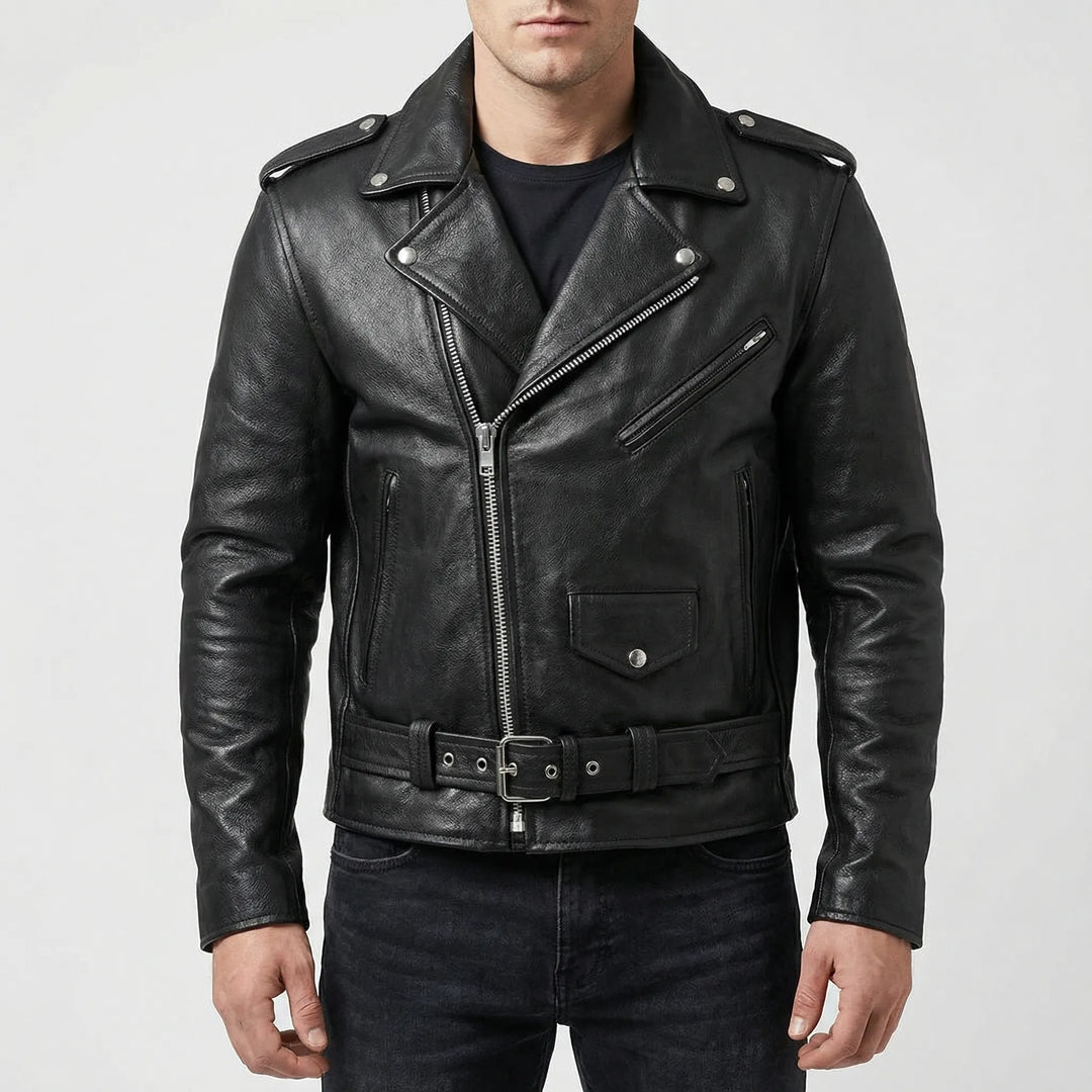 Motovenx - Asymmetrical Zip Biker Jacket