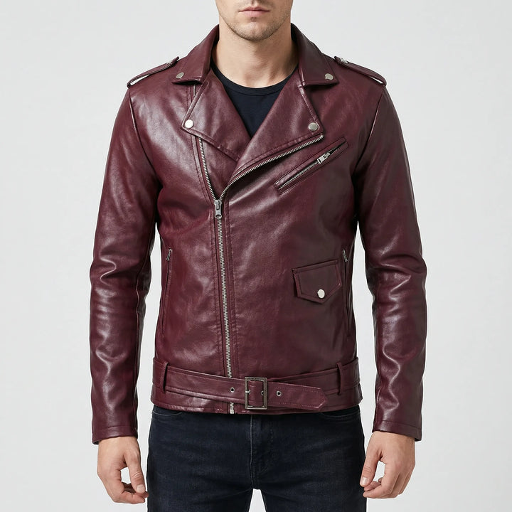 Motovenx - Asymmetrical Zip Biker Jacket