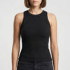 Fitted High Neck Racerback Tank Top för kvinnor
