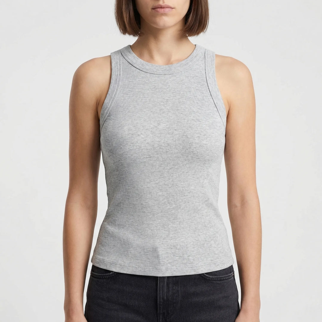 Neckra - Fitted High Neck Racerback Tank