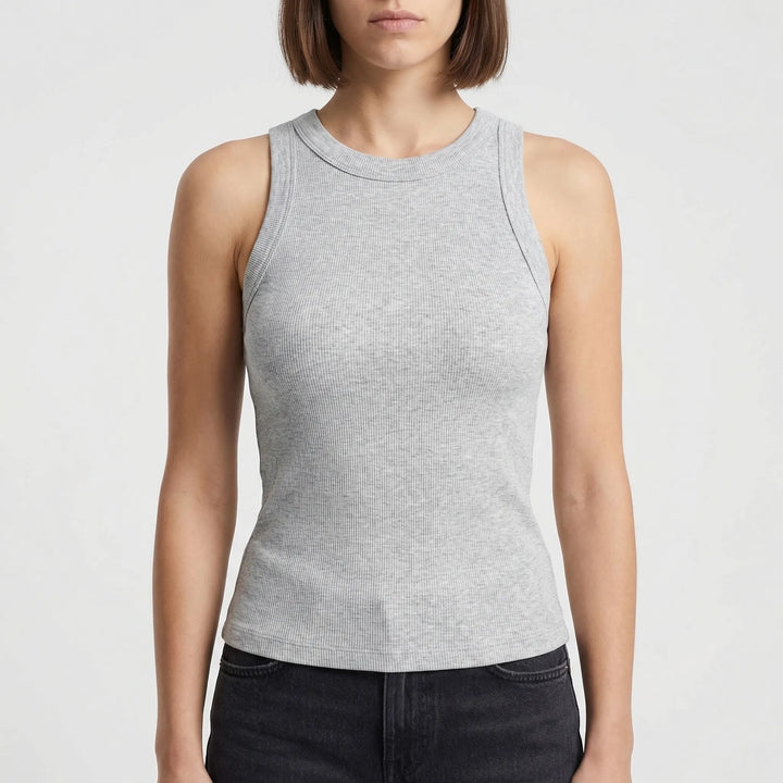 Neckra - Fitted High Neck Racerback Tank
