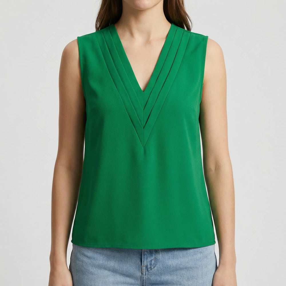 Necova - Sleeveless V-Neck Women's Top