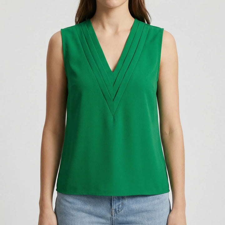 Necova - Sleeveless V-Neck Women's Top